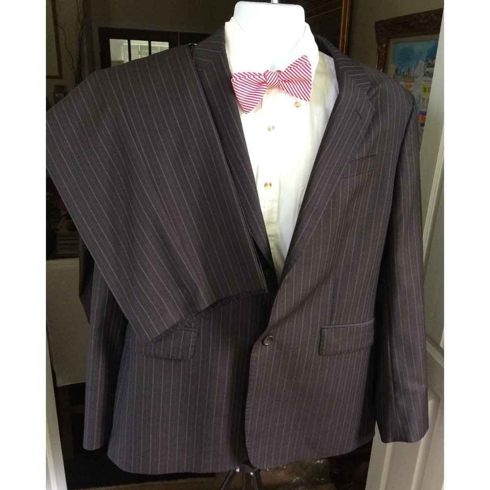 Banana Republic Men's Suit Black/Taupe 46R 34/30